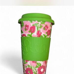 Lilly Pulitzer Floral Mug with Green Lid
